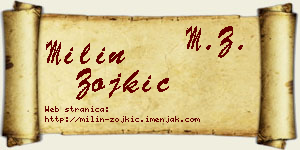 Milin Zojkić vizit kartica